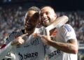 Neymar e Guilherme em ação pelo Santos