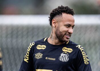 Neymar Jr em treino do Santos FC