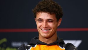 Lando Norris em coletiva de imprensa