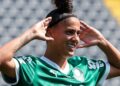 Amanda Gutierres comemorando gol pelo Palmeiras