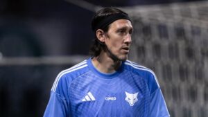 Cássio durante jogo contra o Palmeiras