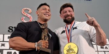 Ramon Dino ao lado do treinador Fabrício Pacholok - (Crédito: Wallacy Ferrari/SportBuzz)
