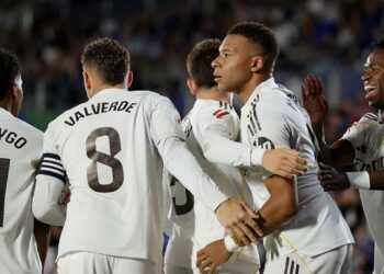 Jogadores do Real Madrid comemorando gol