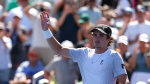 João Fonseca em torneio de tênis