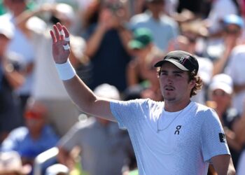 João Fonseca em torneio de tênis
