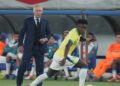 Ancelotti e Vini Jr em jogo da Seleção Brasileira