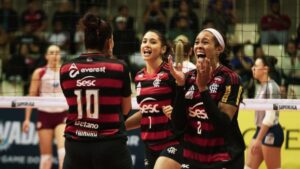 Sesc RJ Flamengo em ação na Superliga