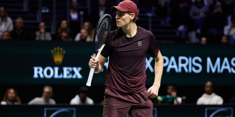 Sinner durante aparição no Masters de 1000