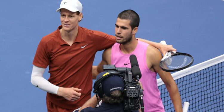 Sinner e Alcaraz na final do US Open.