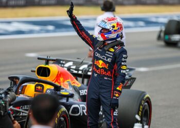 Max Verstappen na pista dos Estados Unidos