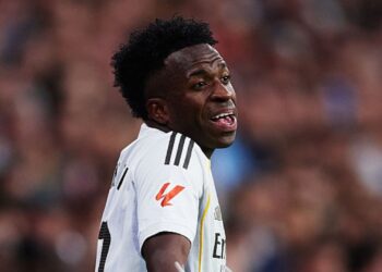 Vini Jr em ação pelo Real Madrid