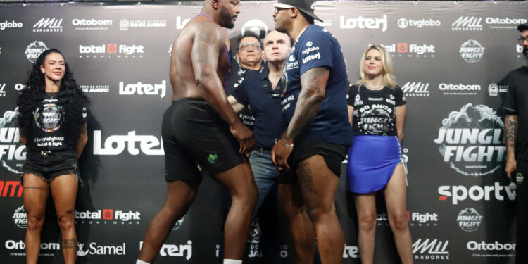 André Monstro e Junio Mendes disputam o cinturão dos pesados - Foto: Leonardo Fabri