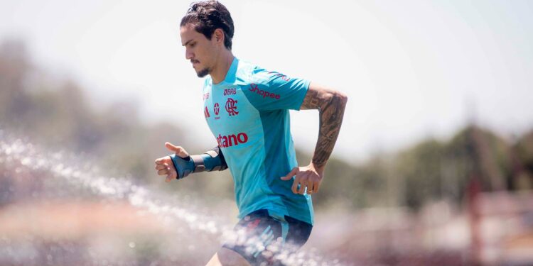 Pedro retorna aos treinos do Flamengo e se aproxima de retorno