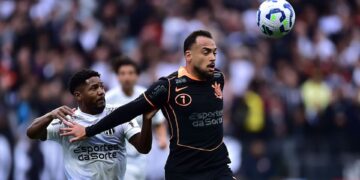 Lance do jogo entre Corinthians x Ceará