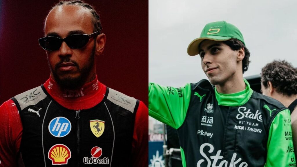 Quem vence entre Gabriel Bortoleto e Lewis Hamilton, segundo previsão do ChatGPT?