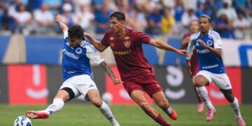 Lance do jogo entre Cruzeiro e Fluminense