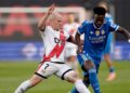 Lance do jogo entre Rayo Vallecano e Real Madrid