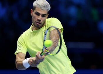 Alcaraz em ação no ATP Finals