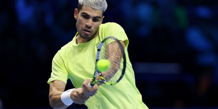 Alcaraz em ação no ATP Finals