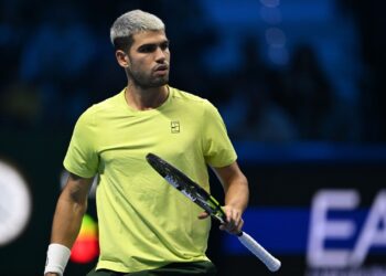 Alcaraz em ação no ATP Finals