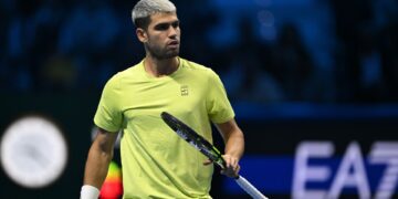 Alcaraz em ação no ATP Finals