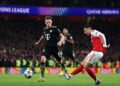 Lance do jogo entre Arsenal e Bayern
