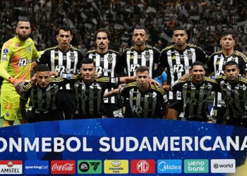 Elenco do Atlético-MG em jogo da Sul-Americana