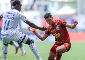 Lance do jogo entre Bahia e Vasco