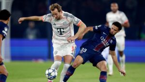 Lance do jogo entre PSG x Bayern