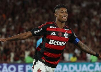Bruno Henrique durante jogo do Flamengo