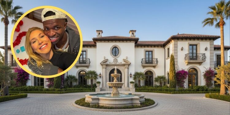 Mansão milionária de Vini Jr. com 8 banheiros, 7 quartos e 2 piscinas em Madrid impressiona