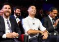 Cristiano Ronaldo e Messi em evento da UEFA