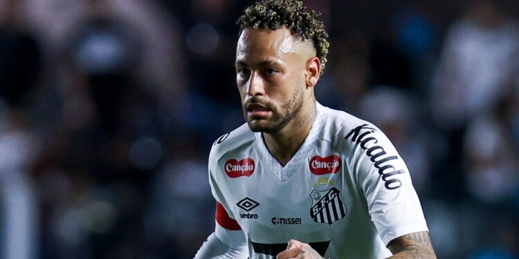 Neymar em ação pelo Santos no Brasileirão