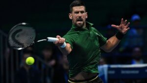 Novak Djokovic em ação no ATP de Atenas