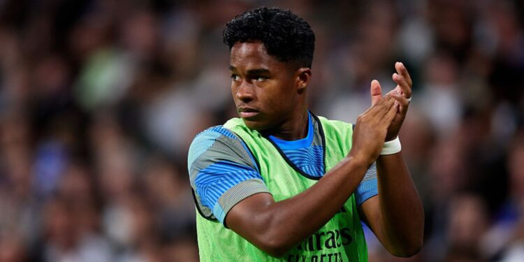 Endrick em ação pelo Real Madrid