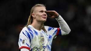 Haaland comemora vitória da Noruega