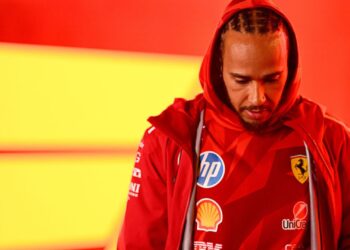 Hamilton no Paddock do GP de Las Vegas