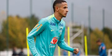 Luciano Juba em primeira treino da Seleção Brasileira