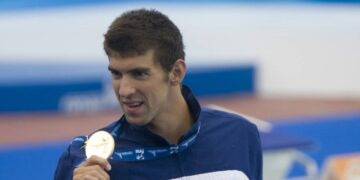 Michael Phelps em ação garantindo medalha - Créditos: depositphotos.com / ESPA