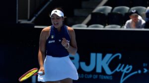 Naná Silva em ação na BJK Cup