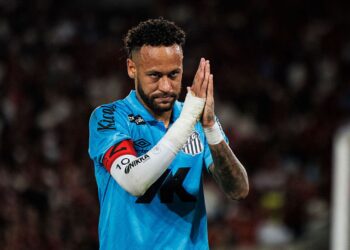 Neymar em ação pelo Santos