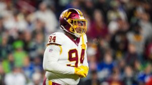 Daron Payne durante jogo da NFL