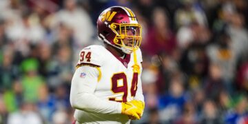 Daron Payne durante jogo da NFL