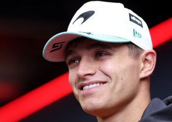 Lando Norris durante coletiva antes do GP de São Paulo