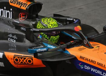 Lando Norris durante o GP de São Paulo
