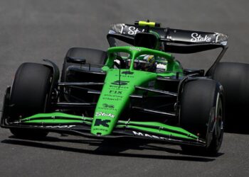 Gabriel Bortoleto, da Sauber, durante o GP de São Paulo