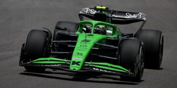Gabriel Bortoleto, da Sauber, durante o GP de São Paulo