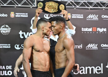 Tiago Pereira e Davi Almeida fazem a luta principal - Foto: Leandro Bernardes/ Wanderson Oliveira/ Pximages