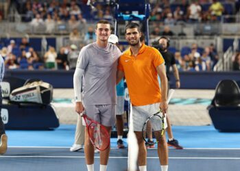 Alcaraz e João Fonseca no Miami Invitation