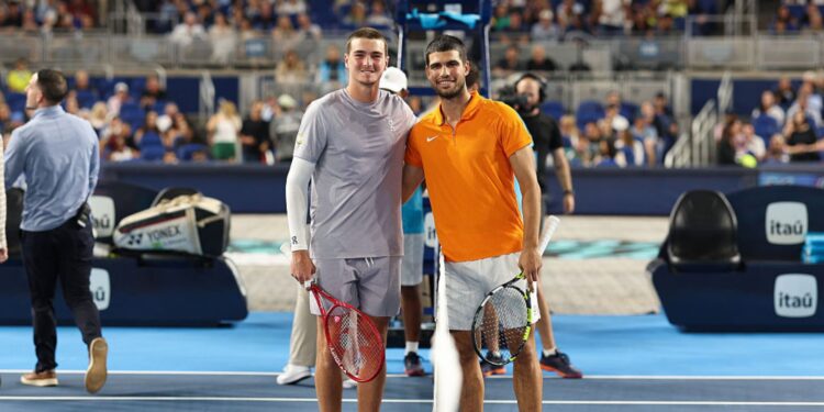 Alcaraz e João Fonseca no Miami Invitation